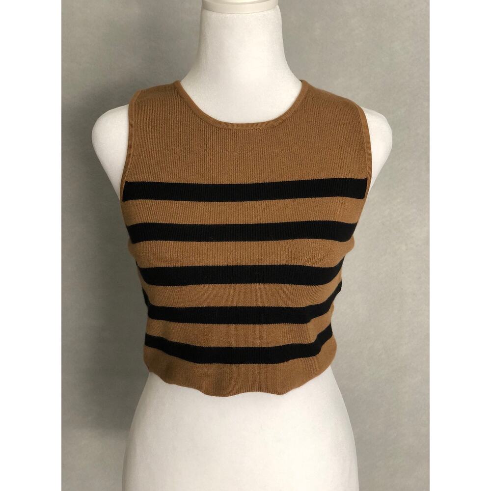 House of Harlow 1960 Women's Size Large Stripe Cropped Knit Tank